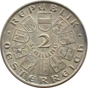 Rakúsko, T. Billroth, 2 šilingy 1929, Viedeň