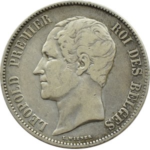 Belgie, Leopold I, 5 franků 1851, Brusel