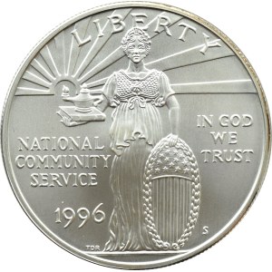 USA, Corporation for National and Community Service, $1 1996 S, San Francisco UNC