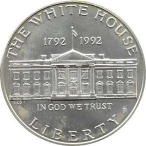 USA, 200. výročí - Bílý dům, 1 dolar 1992 D, Denver UNC