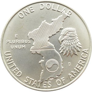 USA, 38. výročie vypuknutia kórejskej vojny, 1 dolár 1991 D, Denver UNC