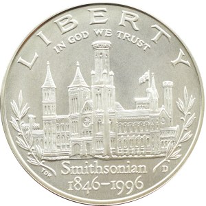 USA, 150. výročie založenia Smithsonian Institution, 1 USD 1996 D, Denver, UNC