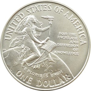 USA, 150. výročie založenia Smithsonian Institution, 1 USD 1996 D, Denver, UNC