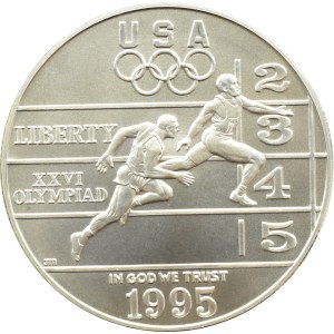 USA, Atlanta 1996 - running, $1 1995 D, Denver UNC