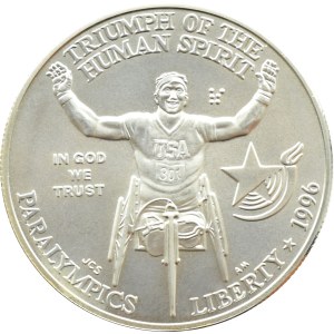 USA, Atlanta 1996 wheelchair racing, $1 1996 D, Denver UNC