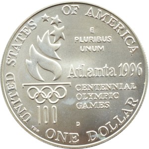 USA, Atlanta 1996 wheelchair racing, $1 1996 D, Denver UNC