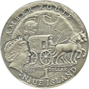 Niue, Amber Trail - Wroclaw, $1 2009, Warsaw, UNC