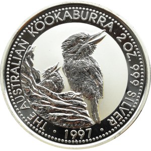 Australia, Kookaburra, 2 dolary 1997, Perth, 2 UNCJE, UNC