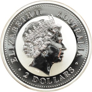 Australia, Kookaburra chichotliwa, 2 dolary 2000, Perth, 2 UNCJE, UNC