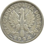 II RP, Spikes, 1 zloty 1924, Paris