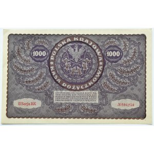 II RP, 1000 marks 1919, II series BK - type 4, BEAUTIFUL