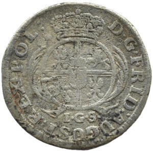 Augusto II il Forte, 1/12 di tallero (dwagrosh) 17ZZ (1722) I.G.S., Dresda, RARO
