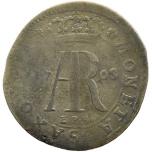 August II Silný, 1/12 AR toliara (dva groše) 1708 EPH, Lipsko Zriedkavé
