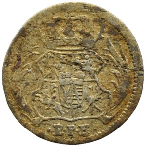 August II the Strong, 1/48 thaler (half-penny) 1709 EPH, Leipzig, RARE