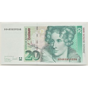 Germany, West Germany, 20 marks 1993, DD series, Frankfurt n/Menem, UNC