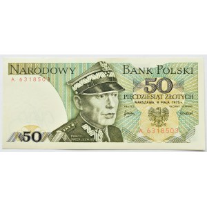 People's Republic of Poland, Gen. K. Świerczewski, 50 zloty 1975, series A, LESS AVAILABLE