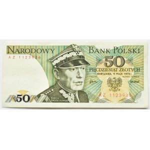 People's Republic of Poland, Gen. K. Świerczewski, 50 zloty 1975, AZ series, RARE
