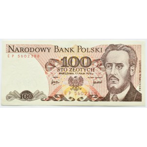 PRL, L. Waryński, 100 zlotych 1976, EP series VERY RARE