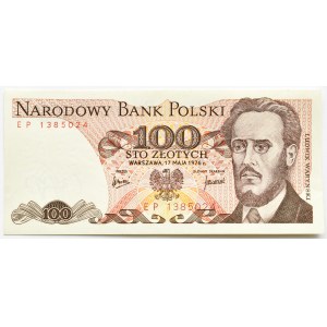 PRL, L. Waryński, 100 zl. 1976, séria EP VELMI ZRADKÉ
