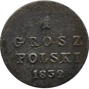 Nicholas I, 1 grosz 1832 KG, Warsaw