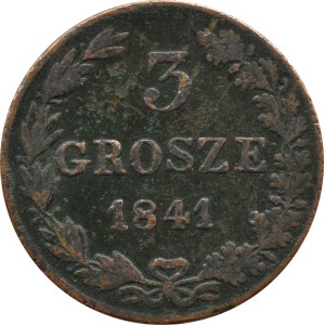 Nicolas Ier, 3 grosze 1841 M.W., Varsovie RARE