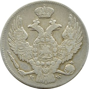 Nicola I, 30 copechi/2 oro 1839 MW, Varsavia