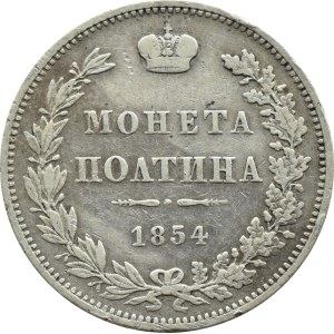 Nicholas I, halftina 1854 MW, Warsaw