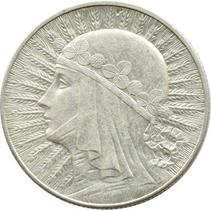 II RP, Hlava ženy, 5 zlatých 1932, Londýn