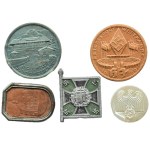 Germany, Third Reich, Adolf Hitler, set of 5 different pins