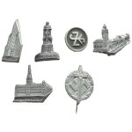 Germany, Third Reich, Adolf Hitler, set of 6 different pins