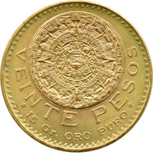 Mexico, 20 pesos 1959, Mayan Calendar, Mexico, UNC