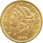 USA, Liberty Head, $20 1904, Philadelphia, BEAUTIFUL!