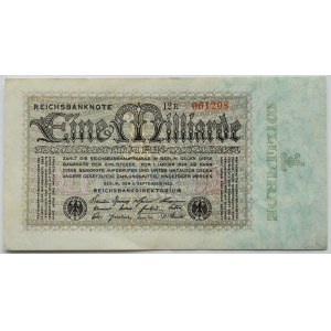 Germany, Weimar Republic, 1 billion marks 1923, series 12E, THE HIGHEST