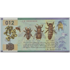 PWPW, test bill 012 Bee JK, UNC