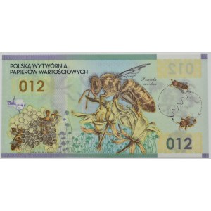 PWPW, test bill 012 Bee JK, UNC