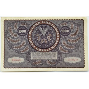 II RP, 1000 marks 1919, II series L - type 4, BEAUTIFUL