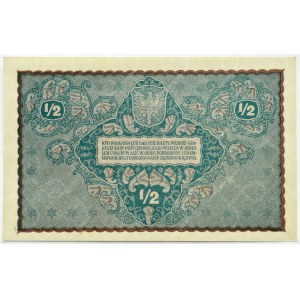 II RP, 1/2 marco 1920, Varsavia, UNC