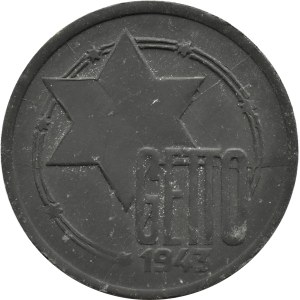 Ghetto Lodz, 10 marks 1943, magnesium, variety 1/1, RARE