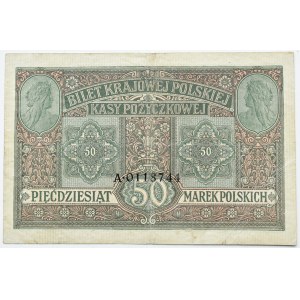 General Government, 50 marks, 1916, General, Series A