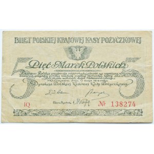 Second Polish Republic, 5 marks, 1919, B. Głowacki, IQ series