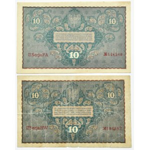 Seconda Repubblica Polacca, serie da 10 marchi del 1919, seconda serie