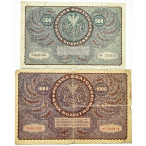 Second Polish Republic, 500–1,000-mark denomination, 1919