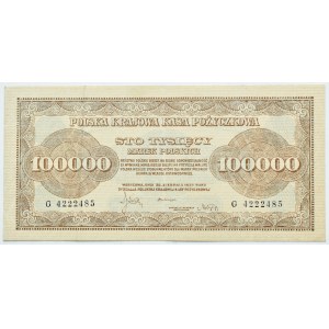 Second Polish Republic, 100,000 marks, 1923, Series G, Warsaw