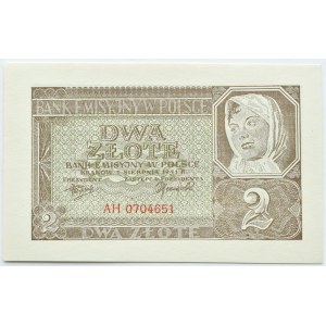 Governatorato Generale, 2 zloty 1941, serie AH, UNC