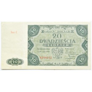 RP, 20 zlotých, 1947, série C, Varšava