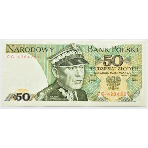 PRL, gen. K. Świerczewski, 50 złotych 1979, seria CG, UNC