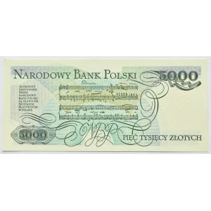 People's Republic of Poland, F. Chopin, 5,000 zlotys, 1988, CS series, Warsaw, UNC