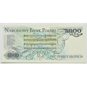 People's Republic of Poland, F. Chopin, 5,000 zlotys, 1982, AL series, UNC