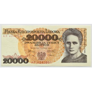 People's Republic of Poland, M. Skłodowska-Curie, 20,000 zlotys, 1989, AP series, UNC