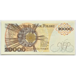 People's Republic of Poland, M. Skłodowska-Curie, 20,000 zlotys, 1989, AP series, UNC